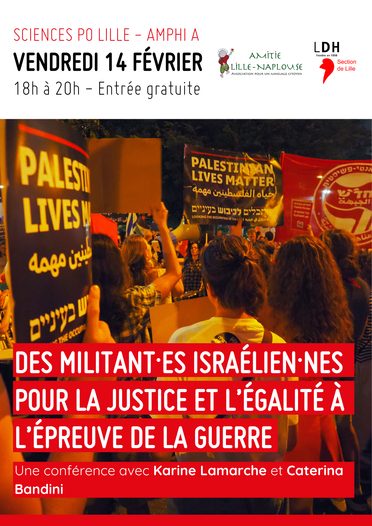 Conférence : "Des militant-es israelien-nes pour la justice et l'égalité à l'épreuve de la guerre"