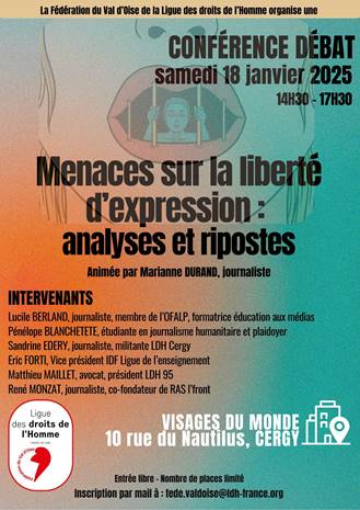 Conférence-débat : Menaces sur la liberté d'expression, analyses et ripostes.