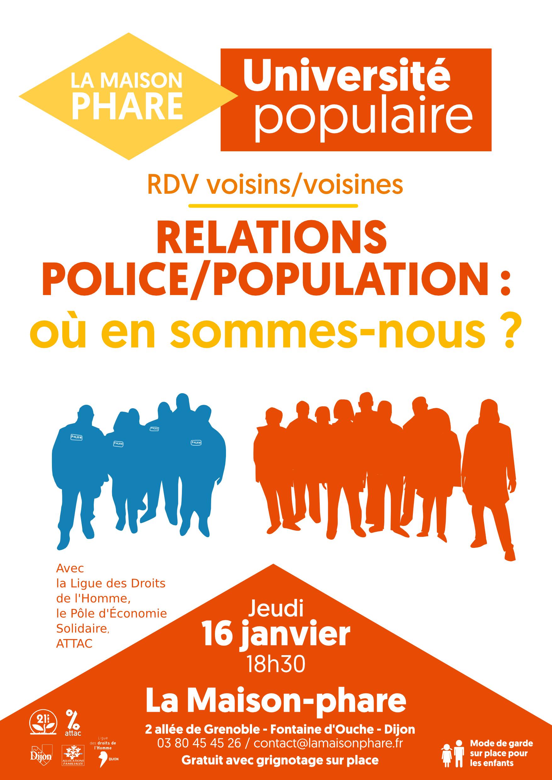 Université populaire : Relations Police-Population, où en sommes nous?